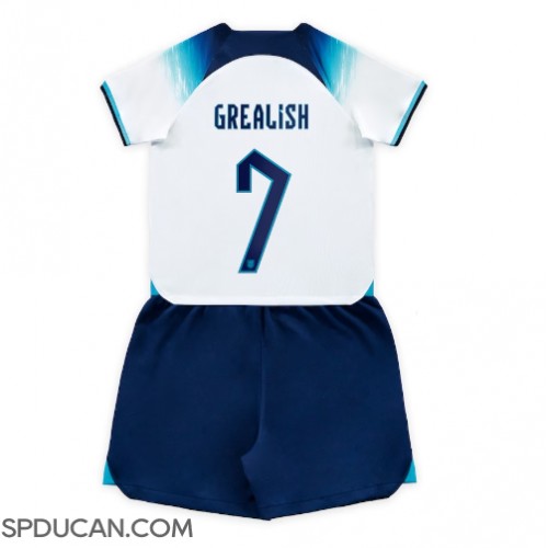 Dječji Nogometni Dres Engleska Jack Grealish #7 Domaci SP 2022 Kratak Rukav (+ Kratke hlače)